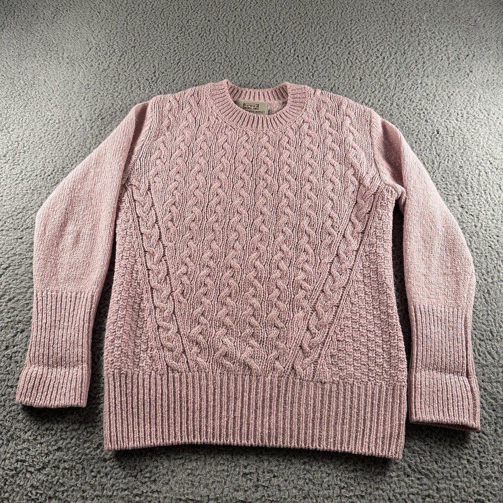Aran Sweater Market Sweater Womens M‎ Pink Wool Cashmere Cable Knit Ireland